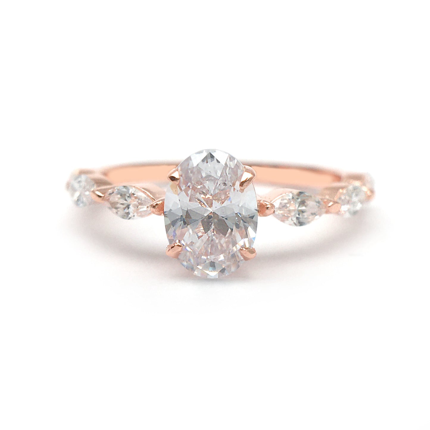 Josephine Accented Magical Oval Engagement Ring - ALLMYERA