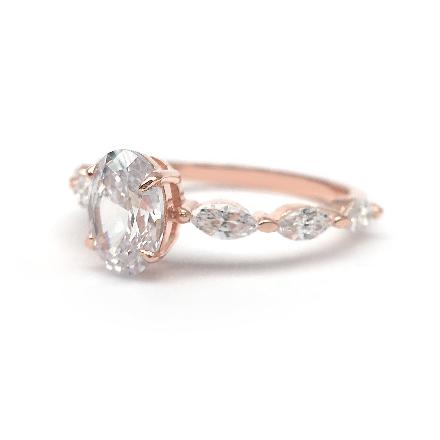 Josephine Accented Magical Oval Engagement Ring - ALLMYERA