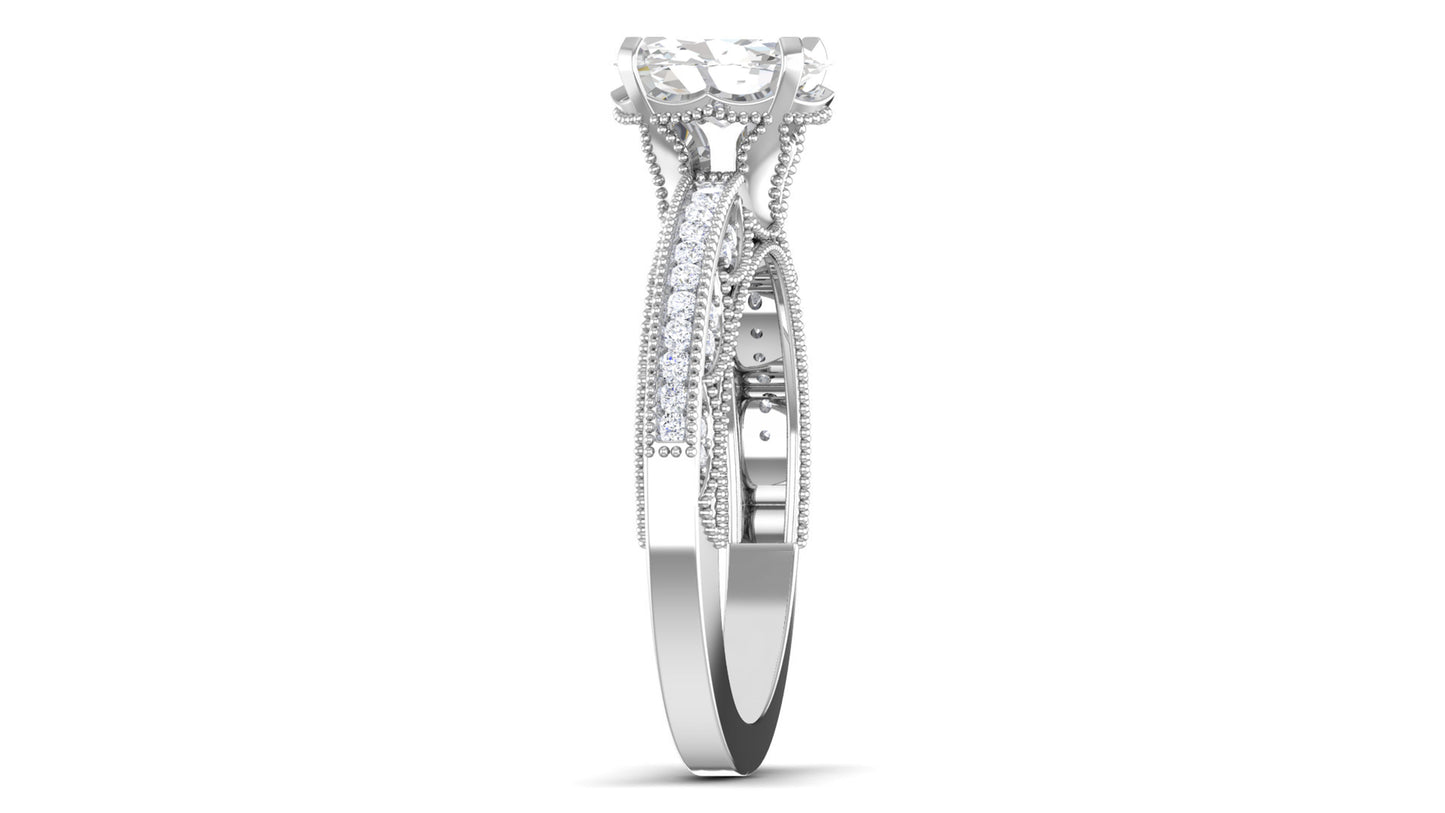 Eliza Vintage Inspired Oval Engagement Ring - ALLMYERA