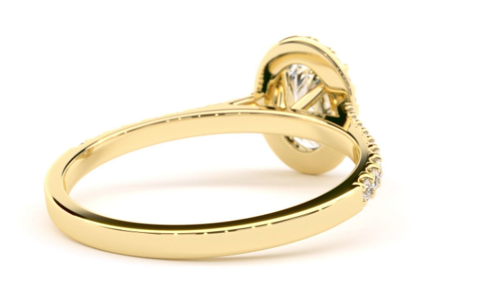 Edwina Halo Oval Engagement Ring - ALLMYERA