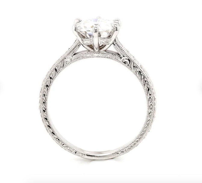 Georgina Halo Round Three- Stone Engagement Ring - ALLMYERA