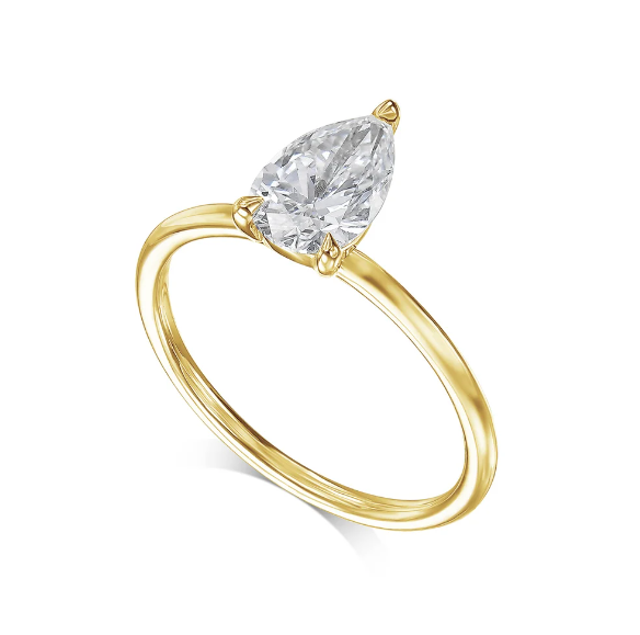 Mila Pear Cut Solitaire Engagement Ring - ALLMYERA