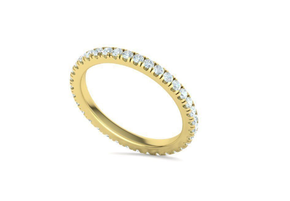 Ore French Pave Wedding Band
